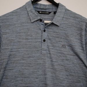 Travis Matthew Golf Shirt Mens XL Gray Short Sleeve Button Up Polo